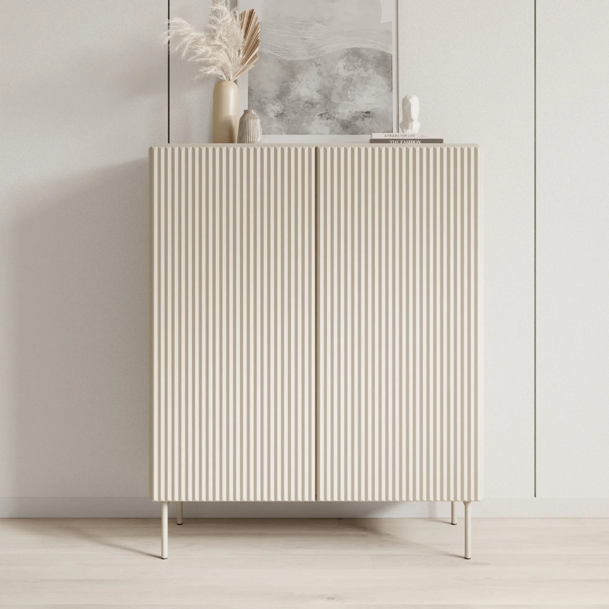 Marajo - Dressoir - Beige - 99x40x123 cm