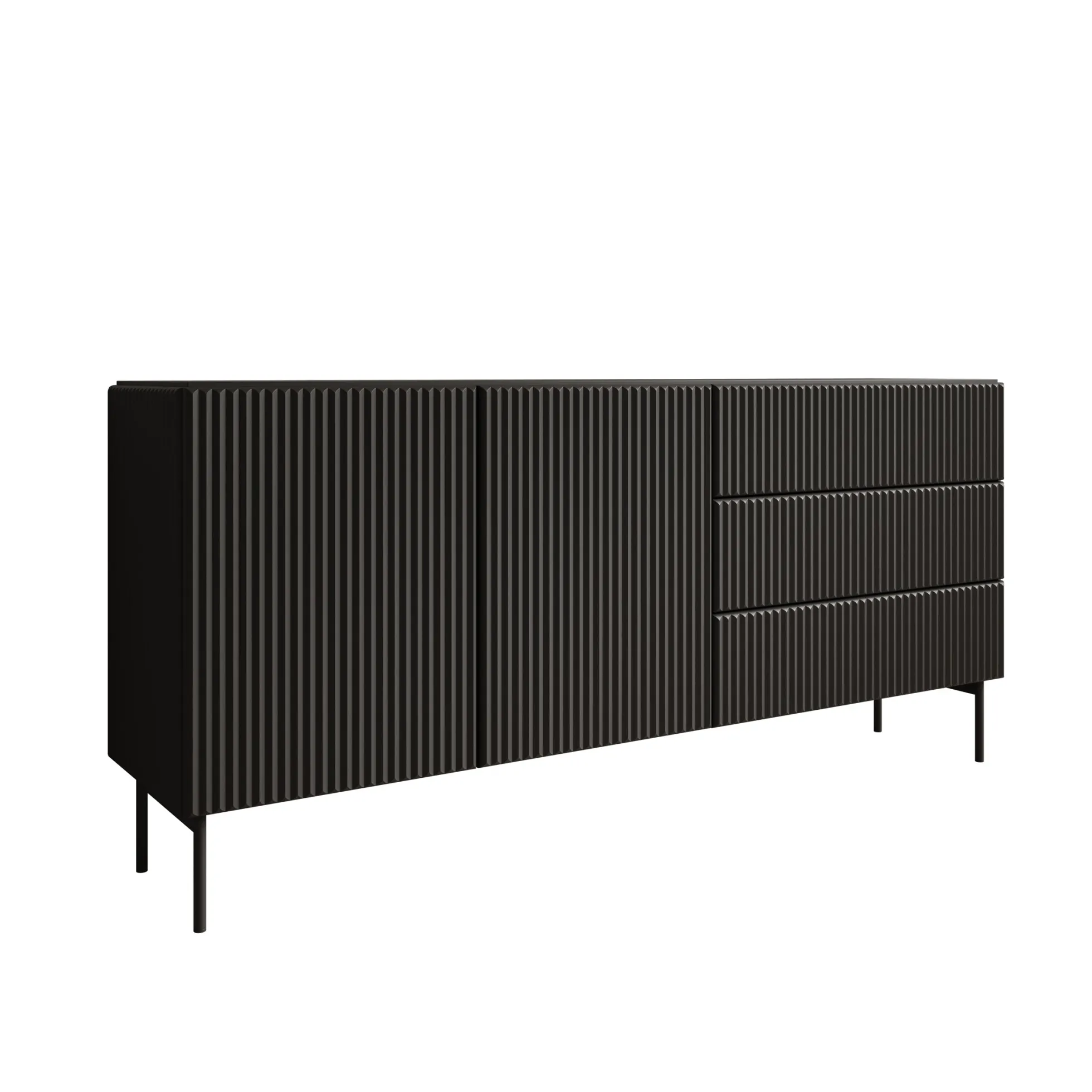 Marajo - Dressoir - Zwart - 177x40x81 cm