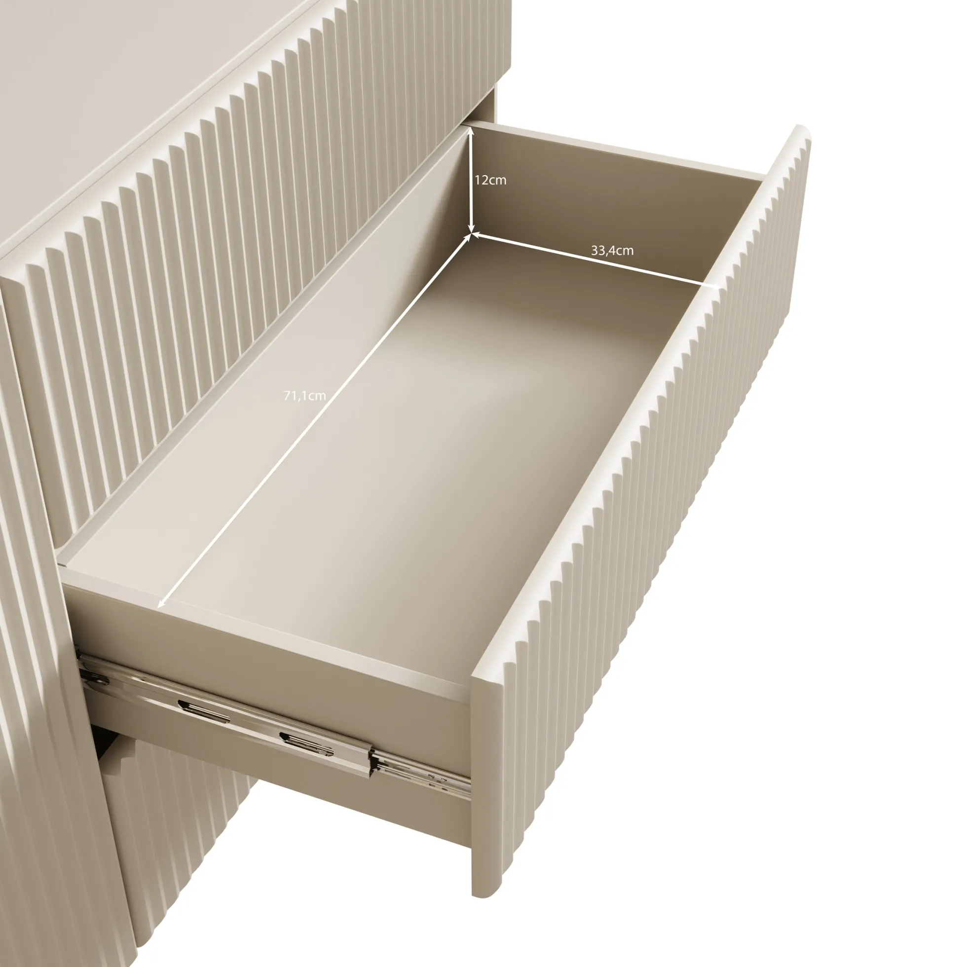 Marajo - Dressoir - Zwart - 177x40x81 cm