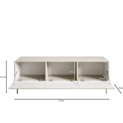 Marajo - TV-Meubel - Beige - 147x40x51 cm