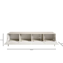 Marajo - TV-Meubel - Beige - 195x40x51 cm