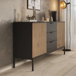 Marbella - Dressoir - Zwart - 150x40x80 cm