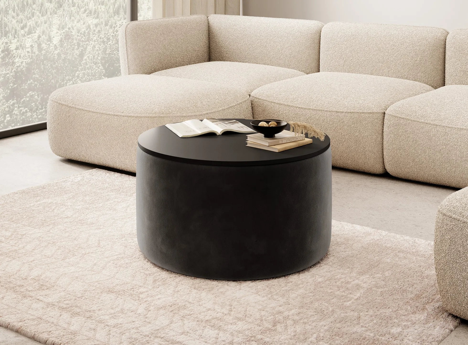 Marcio - Salontafel - Velvet zwart