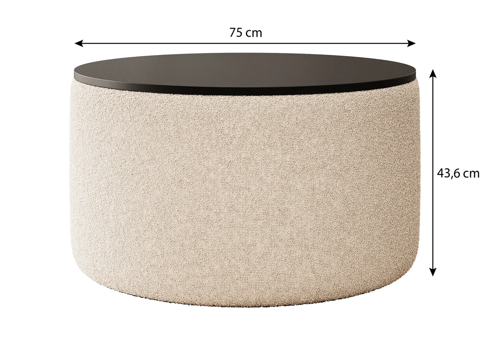 Marcio - Salontafel - Velvet zwart
