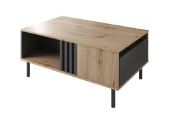 Marcos - Salontafel met lade - Eiken/antraciet