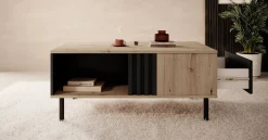 Marcos - Salontafel met lade - Eiken/antraciet