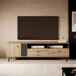 Marcos - TV-Meubel - Eiken/antraciet - 165 cm