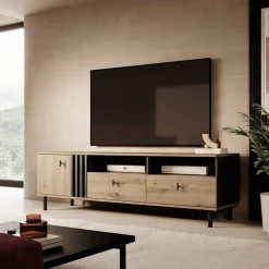 Marcos - TV-Meubel - Eiken/antraciet - 165 cm