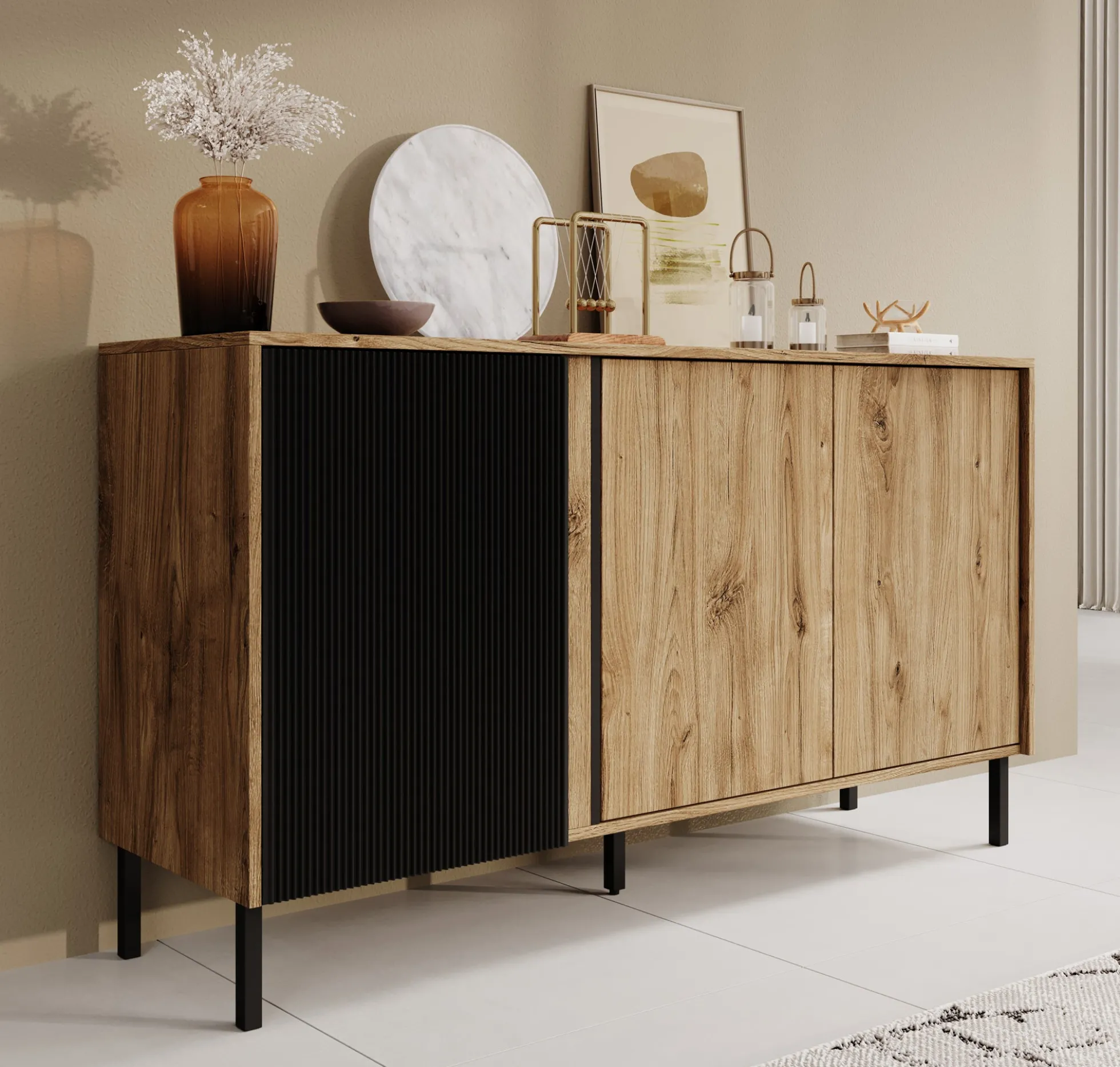 Margareth - Dressoir - Eiken - 145x41x80 cm