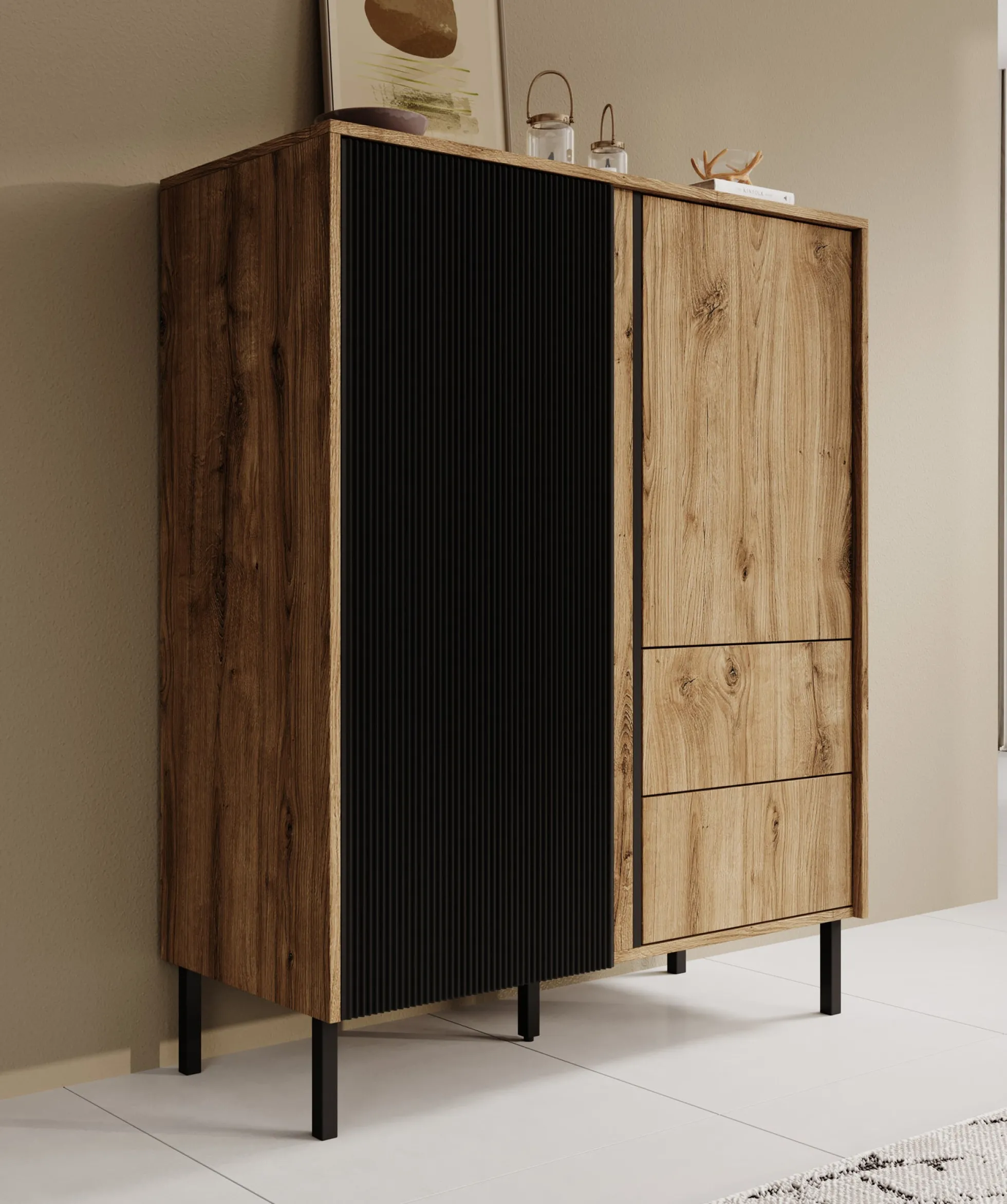 Margareth - Dressoir - Eiken - 100x41x122 cm