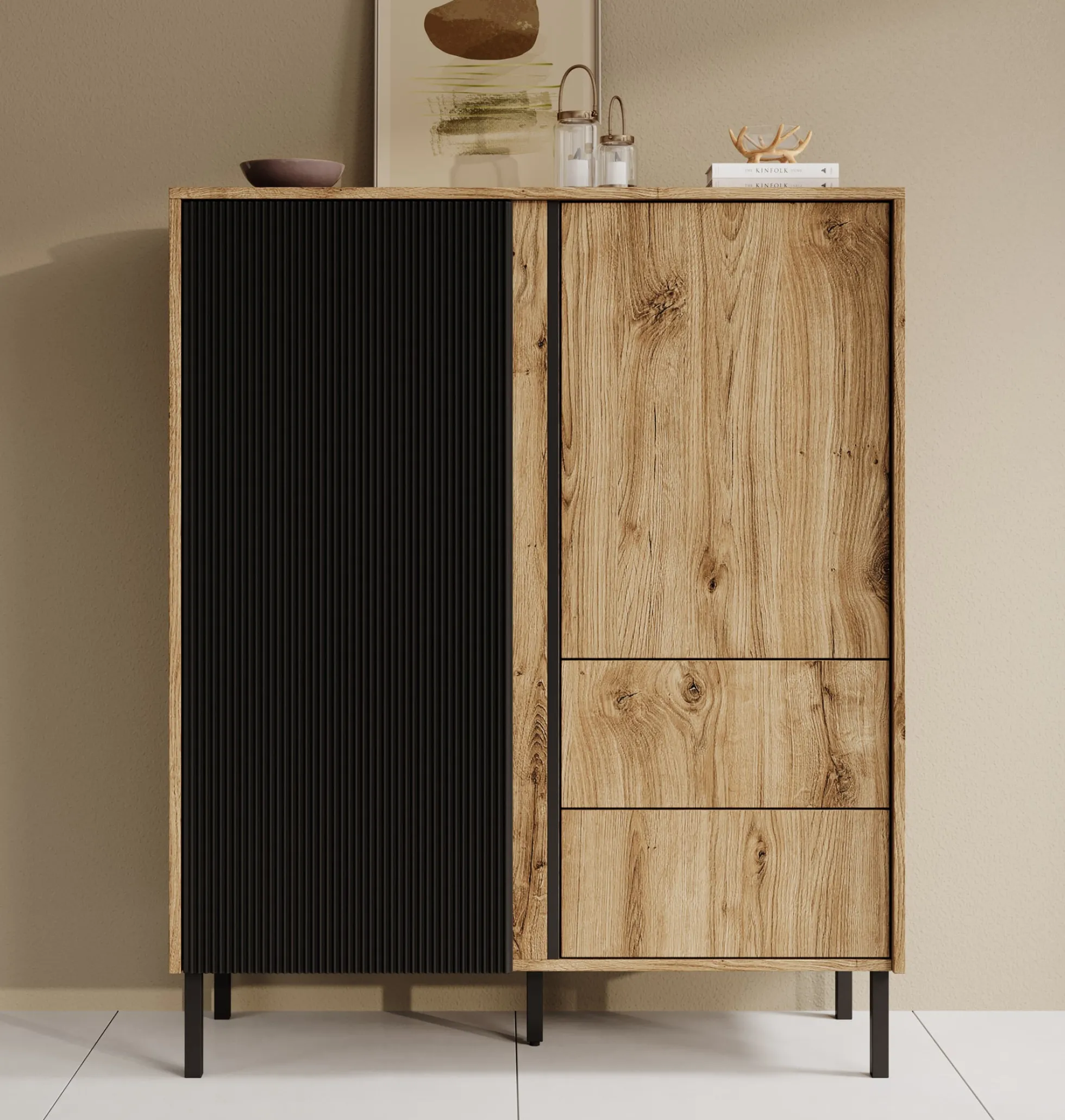 Margareth - Dressoir - Eiken - 100x41x122 cm