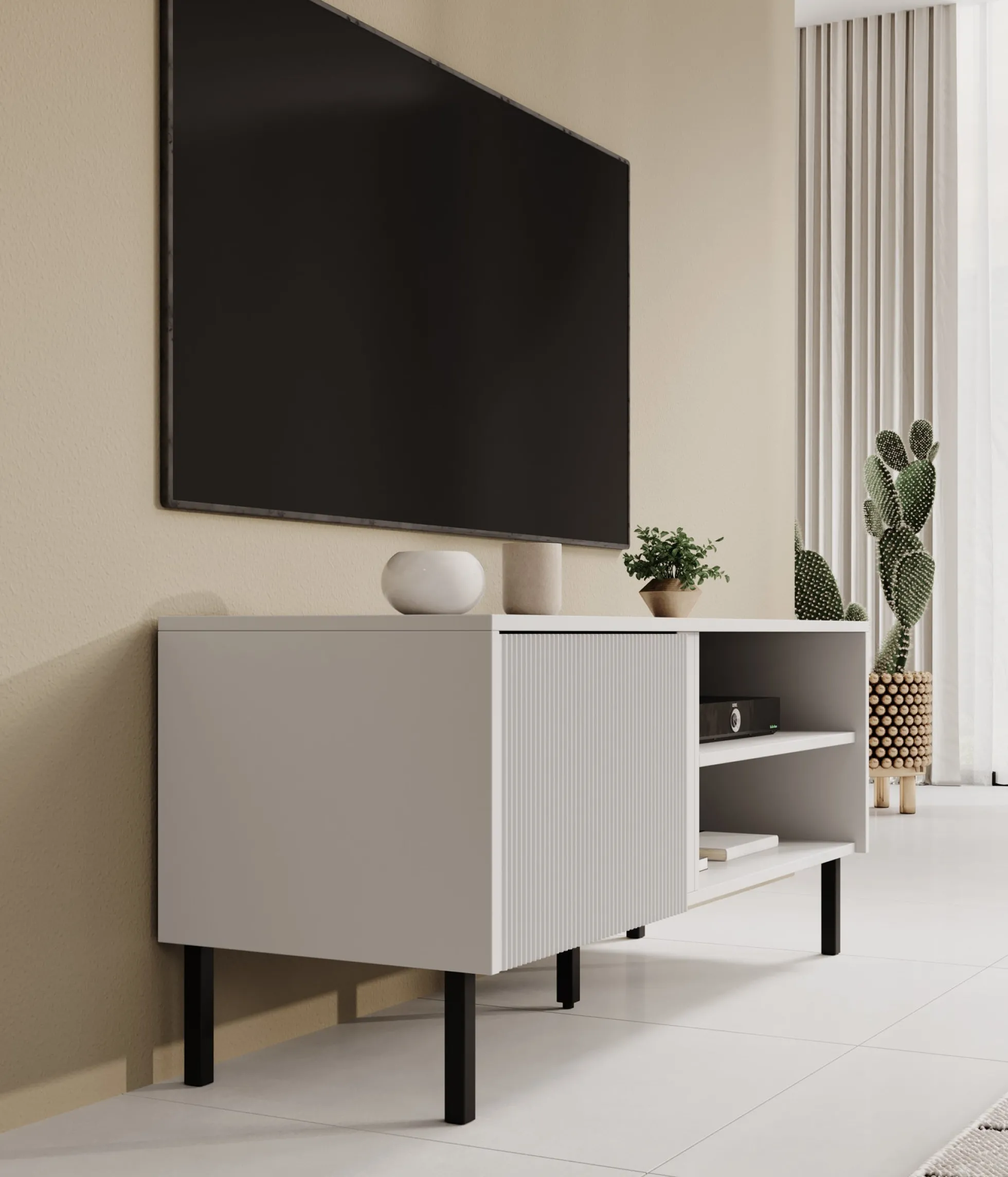 Margareth - TV-Meubel - Wit - 120 cm
