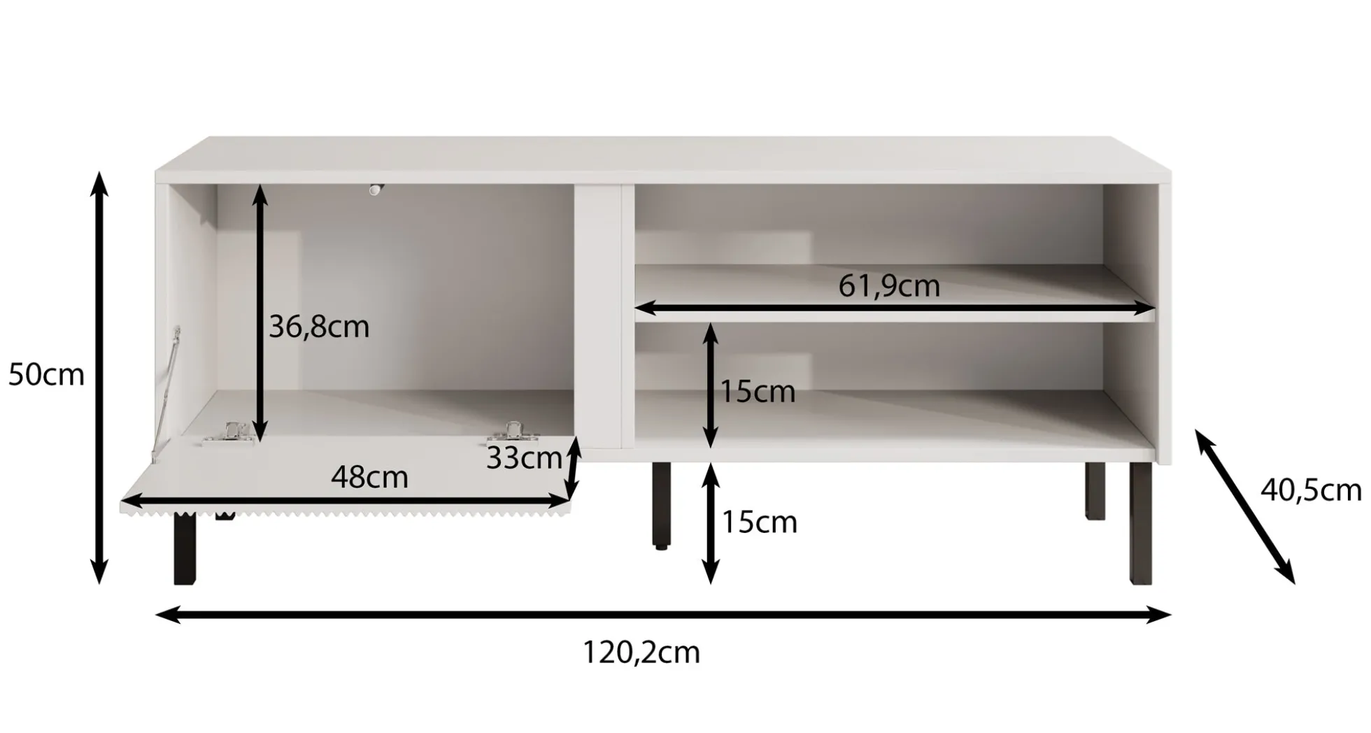 Margareth - TV-Meubel - Wit - 120 cm