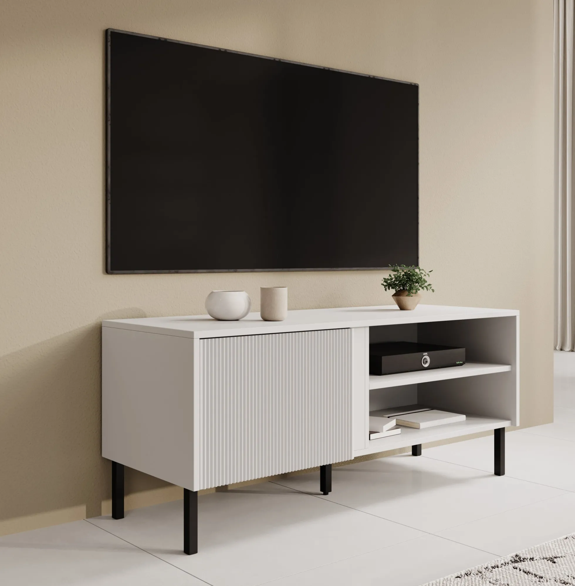 Margareth - TV-Meubel - Wit - 120 cm