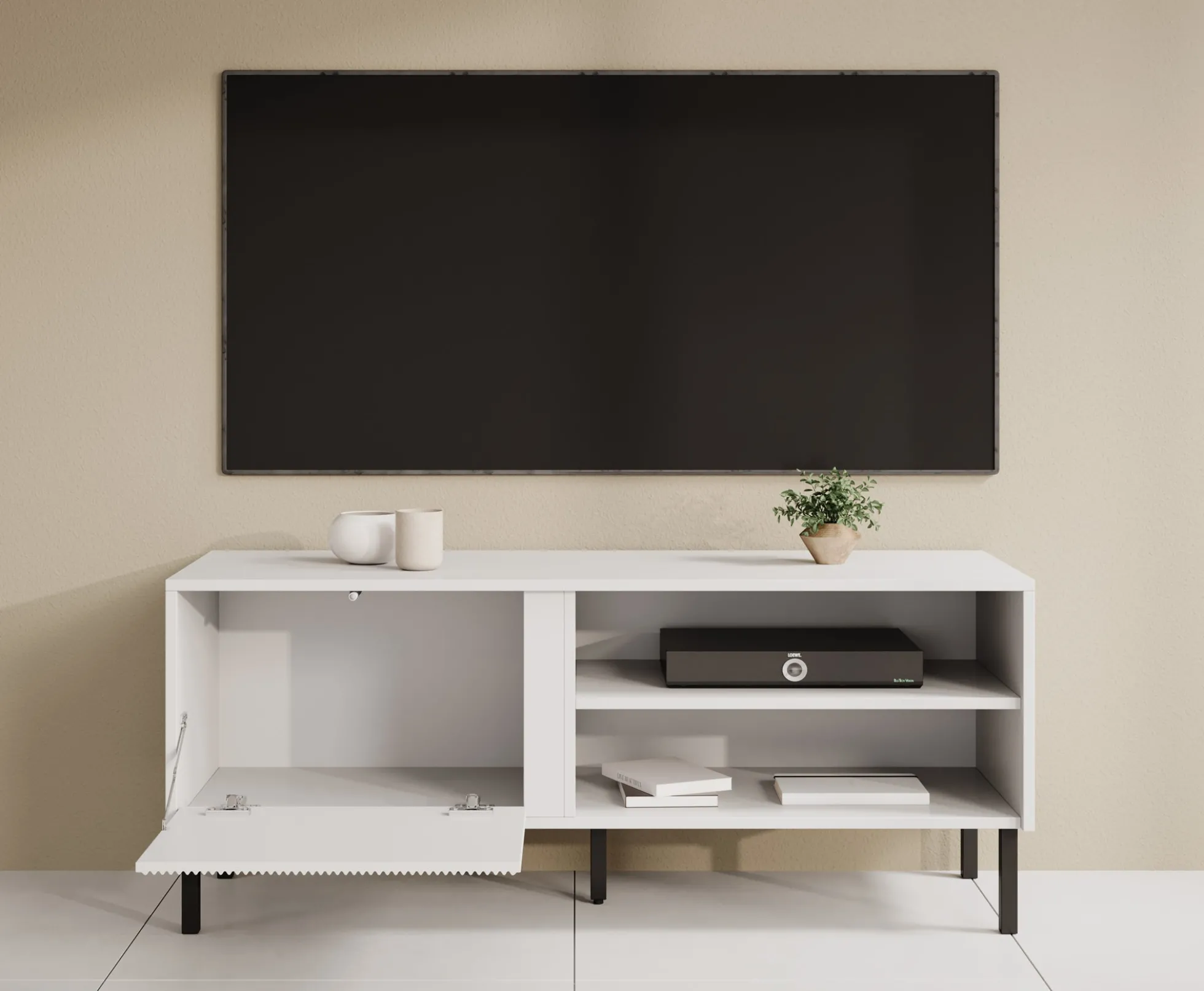 Margareth - TV-Meubel - Wit - 120 cm