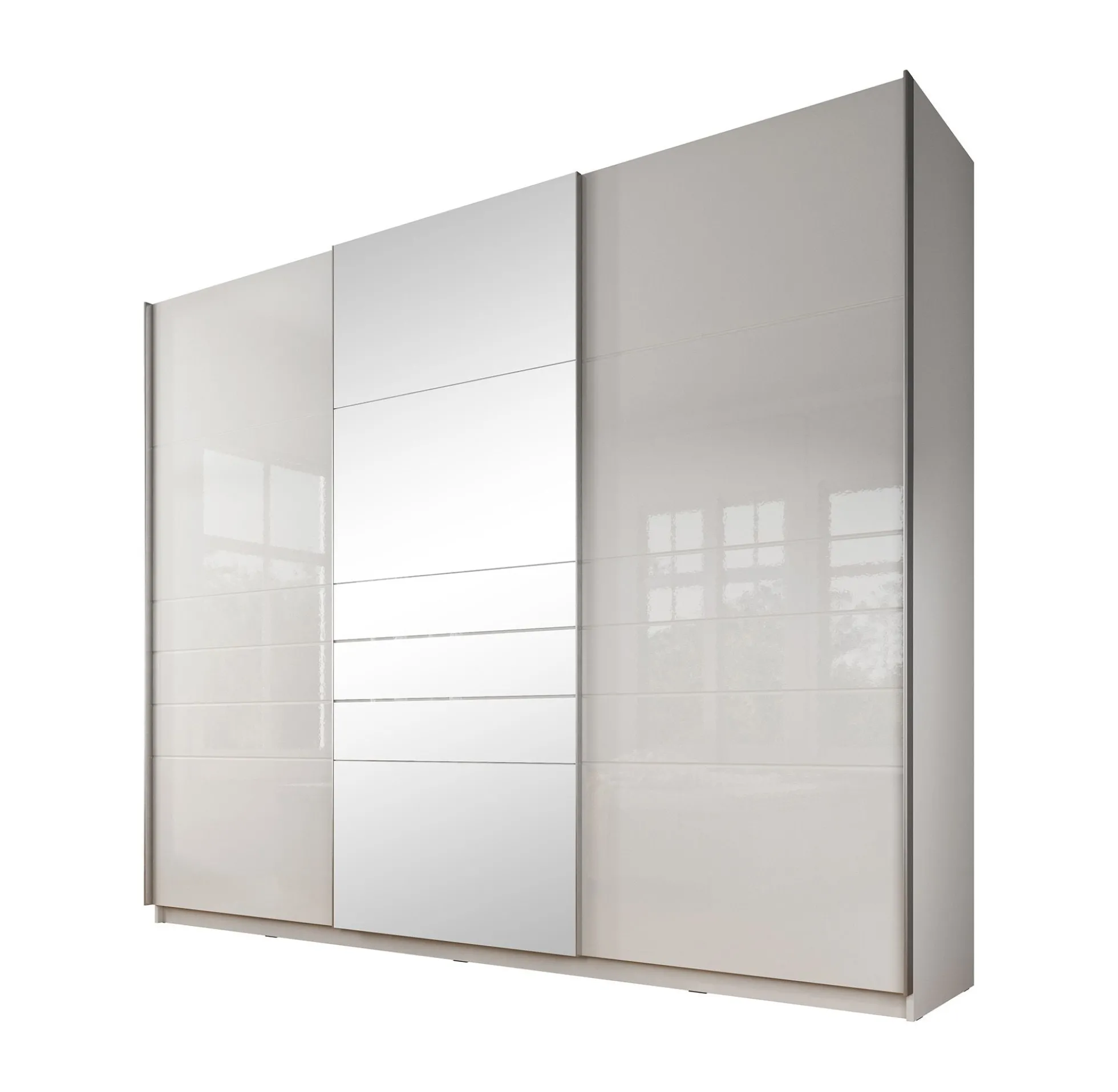 Mariah - Kledingkast met schuifdeuren - Wit - 263x66x224 cm