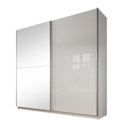 Mariah - Kledingkast met schuifdeuren - Wit - 217x63x210 cm