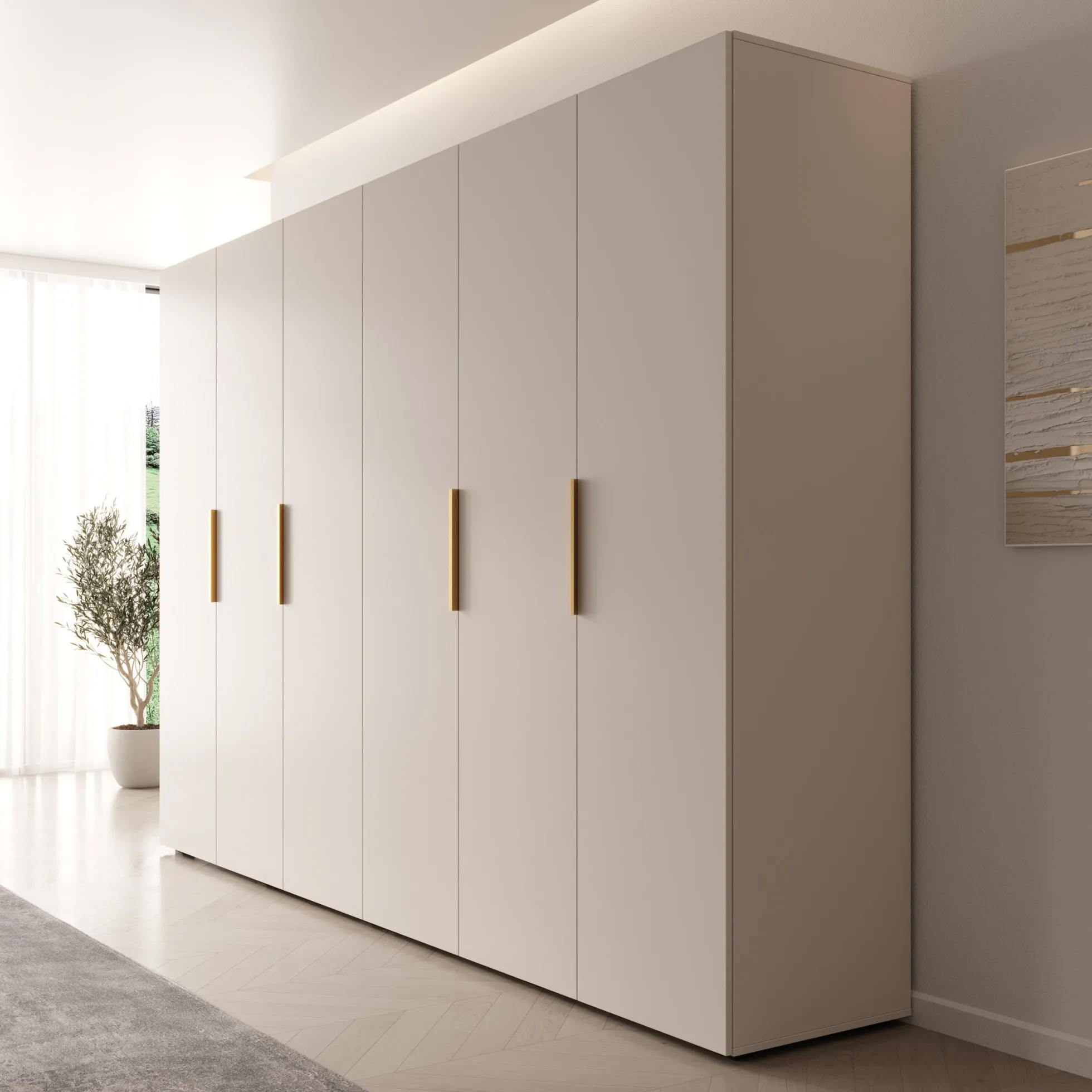 Marquesa - Kledingkast - Beige - 300x50x202 cm