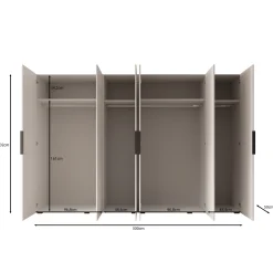 Marquesa - Kledingkast - Beige - 300x50x202 cm