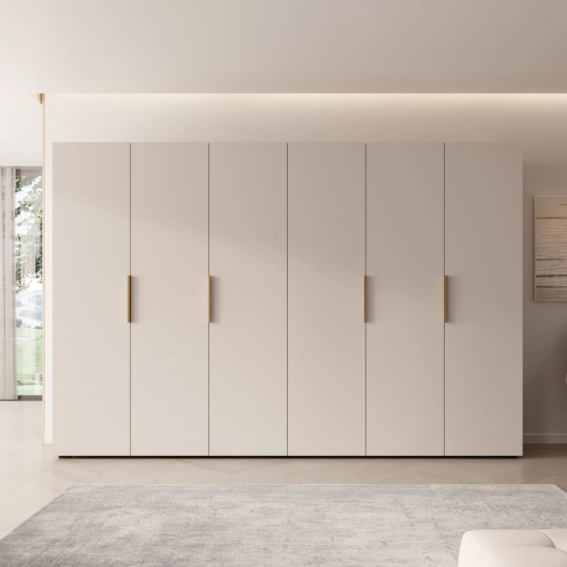 Marquesa - Kledingkast - Beige - 300x50x202 cm