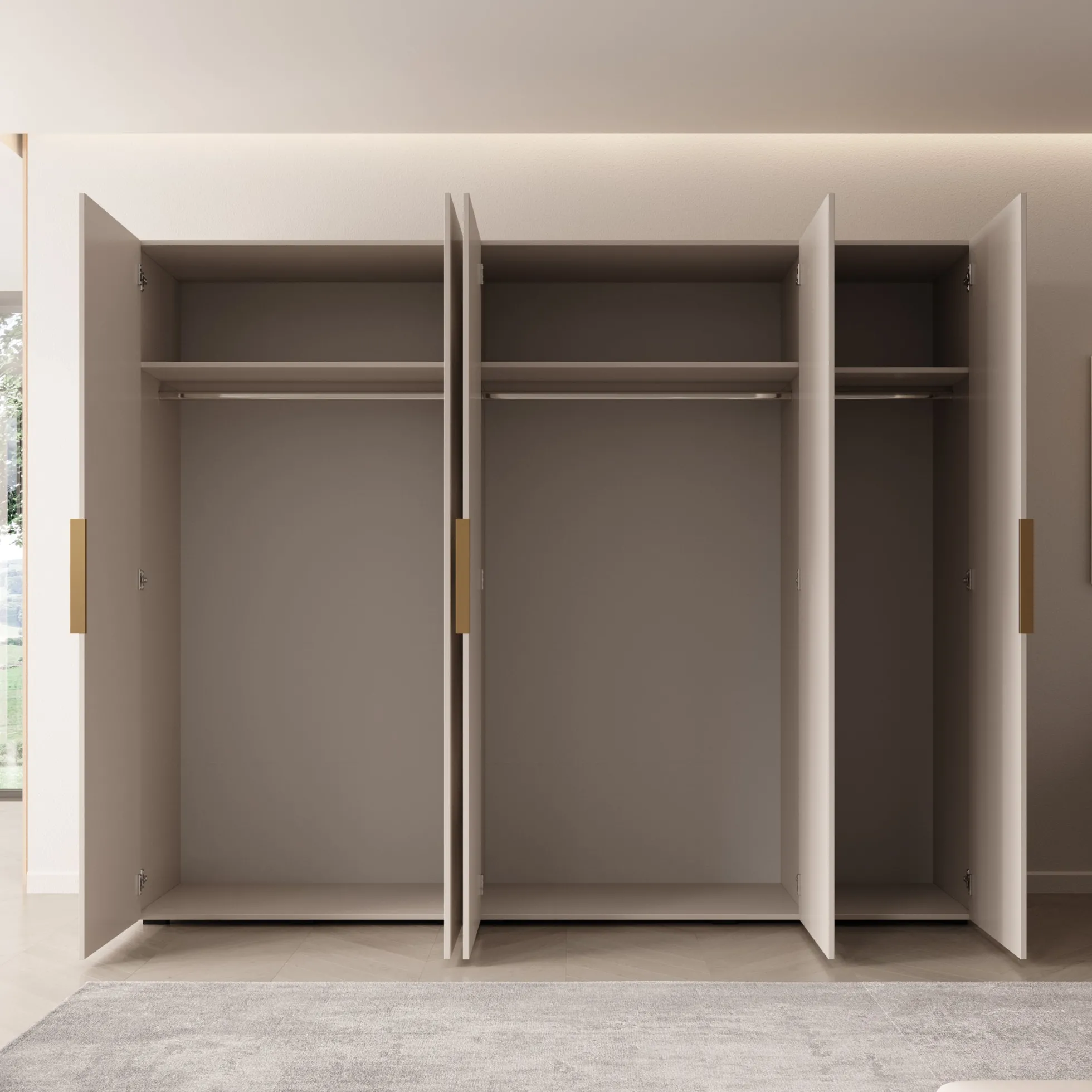 Marquesa - Kledingkast - Beige - 250x50x202 cm