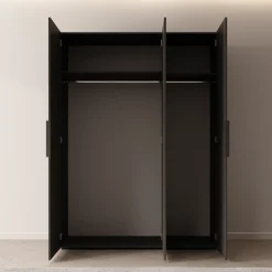 Marquesa - Kledingkast - Zwart - 150x50x202 cm