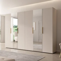 Marquesa - Kledingkast met spiegel - Beige - 300x50x202 cm