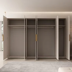 Marquesa - Kledingkast met spiegel - Beige - 300x50x202 cm