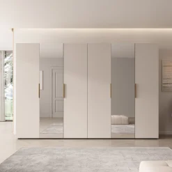 Marquesa - Kledingkast met spiegel - Beige - 300x50x202 cm