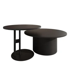 Mastro - Salontafel set van 2 - Zwart - 58-75 cm
