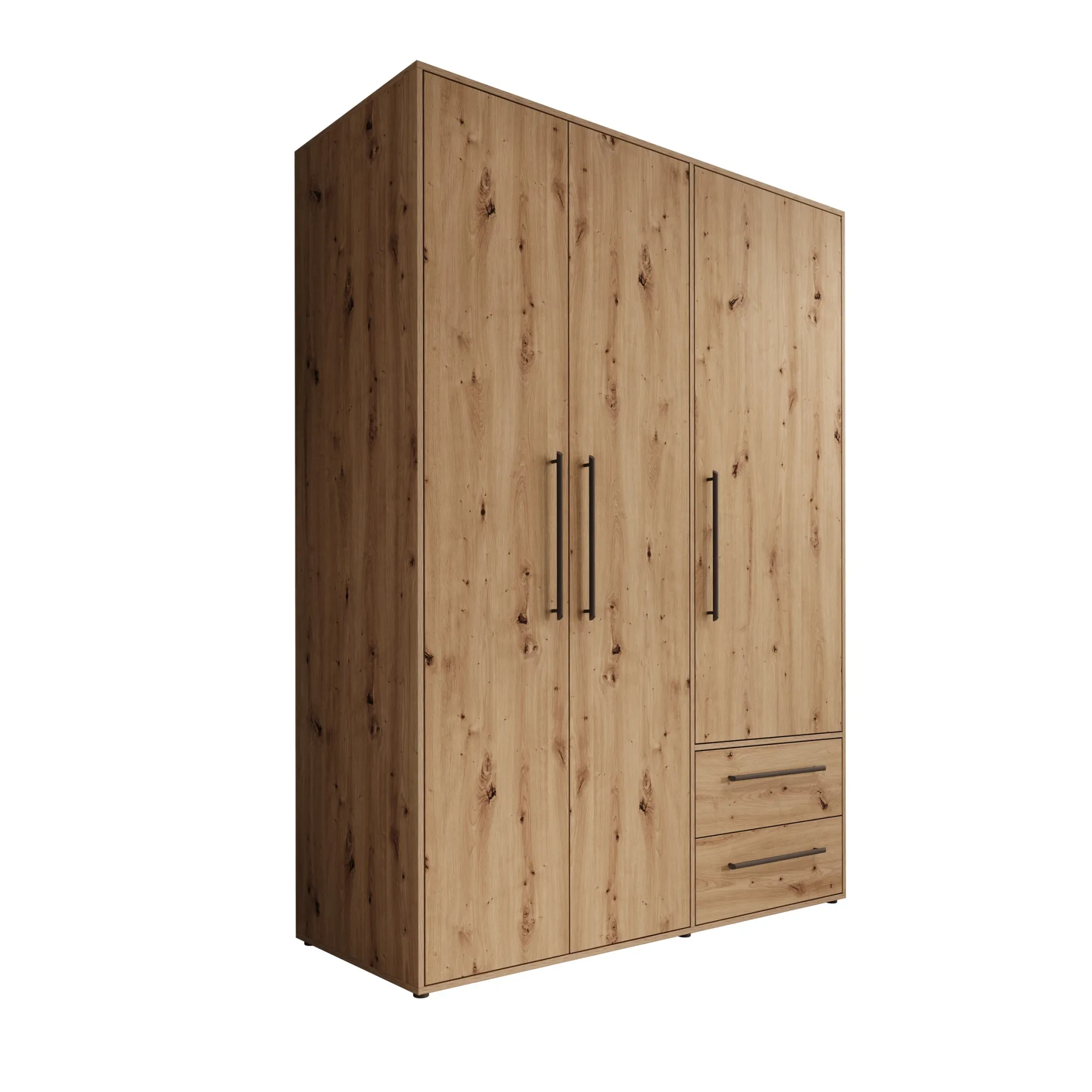 Mayen - Kledingkast 3 deuren - Eikenpatroon - 145x59x200 cm