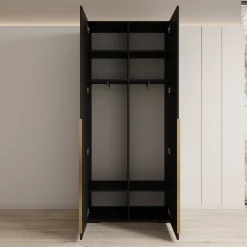 Mayfair - Kledingkast 2-deurs - Zwart - 100x47x237 cm