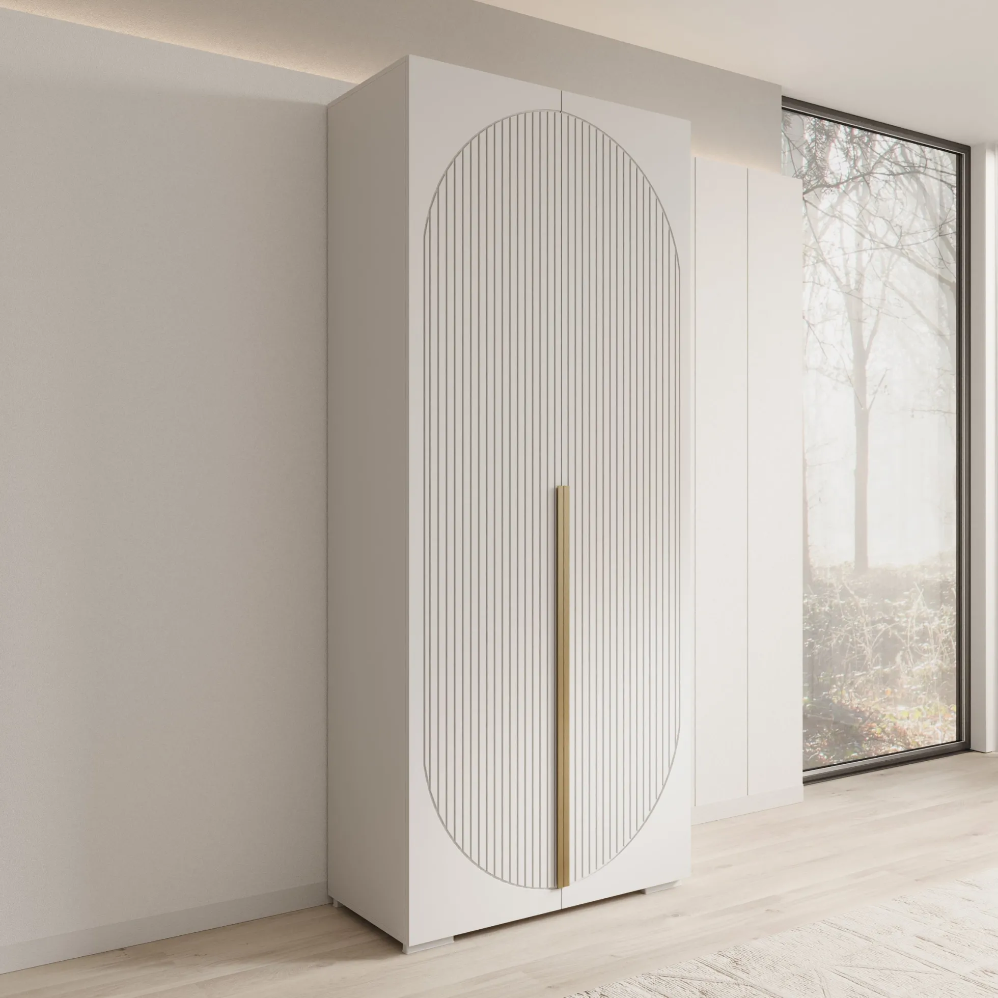 Mayfair - Kledingkast 2-deurs - Wit - 100x47x237 cm