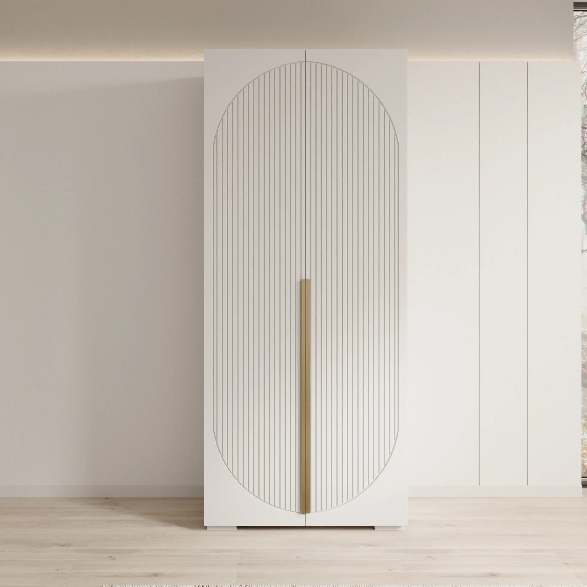 Mayfair - Kledingkast 2-deurs - Wit - 100x47x237 cm