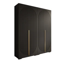 Mayfair - Kledingkast 4-deurs - Zwart - 200x47x237 cm