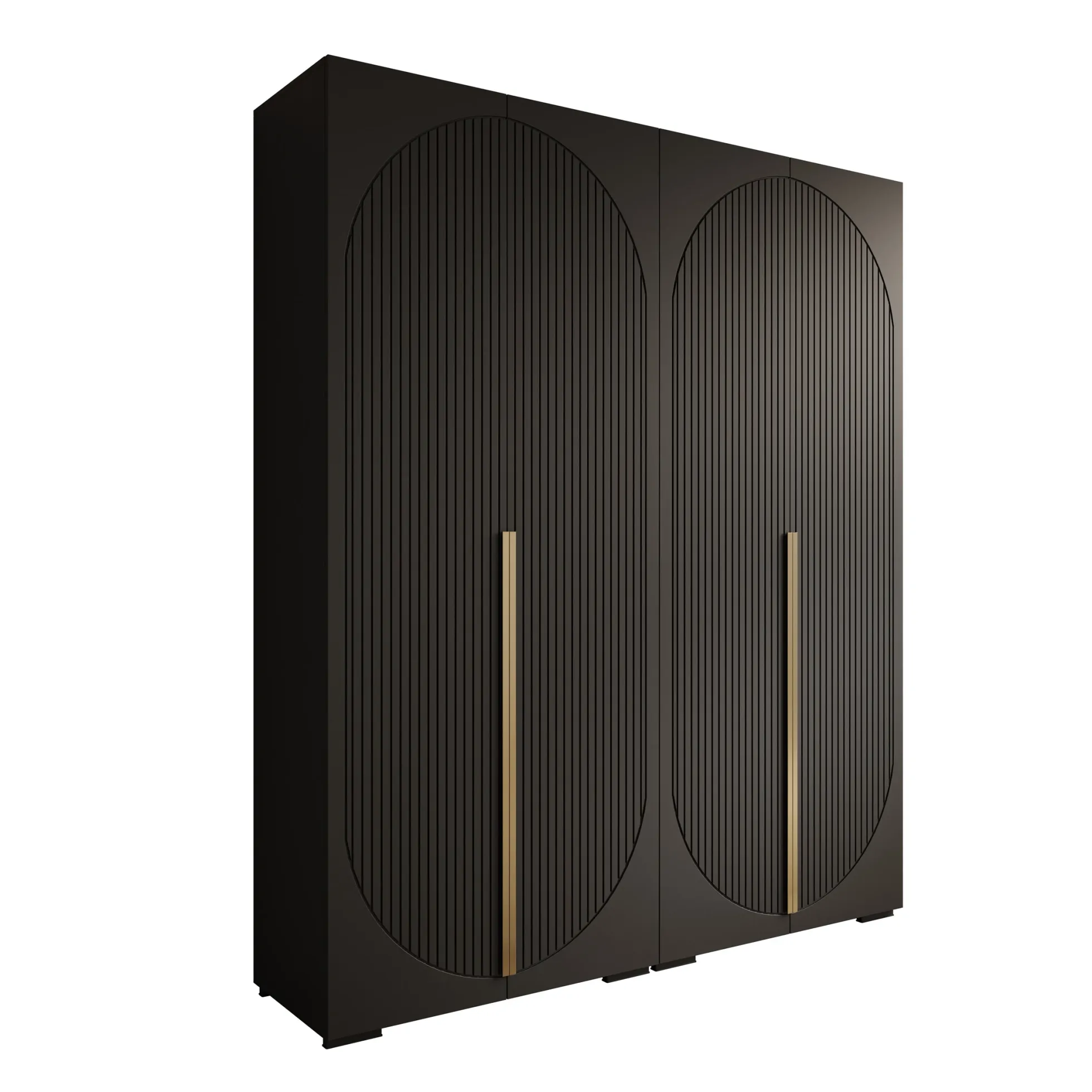 Mayfair - Kledingkast 4-deurs - Zwart - 200x47x237 cm