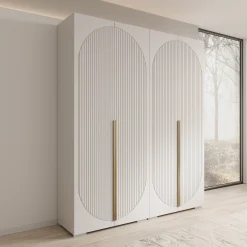 Mayfair - Kledingkast 4-deurs - Wit - 200x47x237 cm