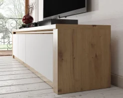 Melody - TV-Meubel met 4 deuren - Wit/eiken - 170 cm
