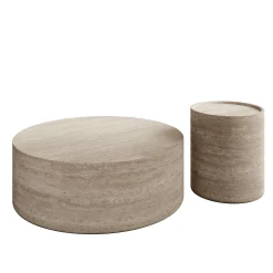 Mesa - Salontafel set van 2 - Travertin - 90x32 cm