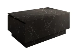 Micha - Salontafel met opbergruimte - Zwart marmerlook