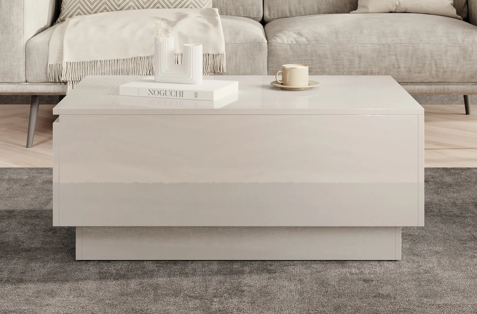 Micha - Salontafel met opbergruimte - Wit
