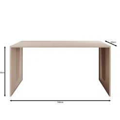 Miraal - Salontafel - Beige metaal - 100x60x50 cm