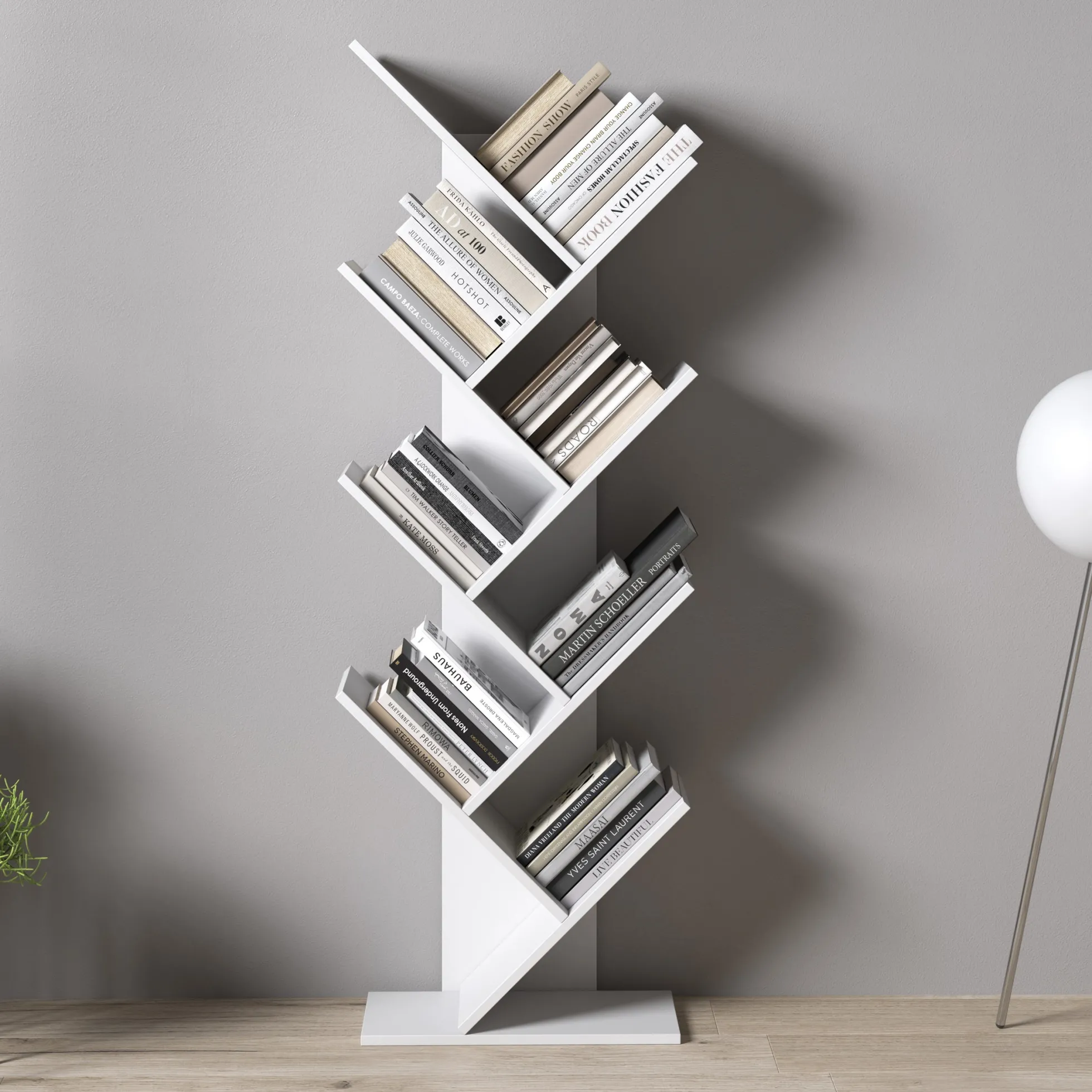 Mirabelle - Boekenkast - Wit - 49x24x149 cm