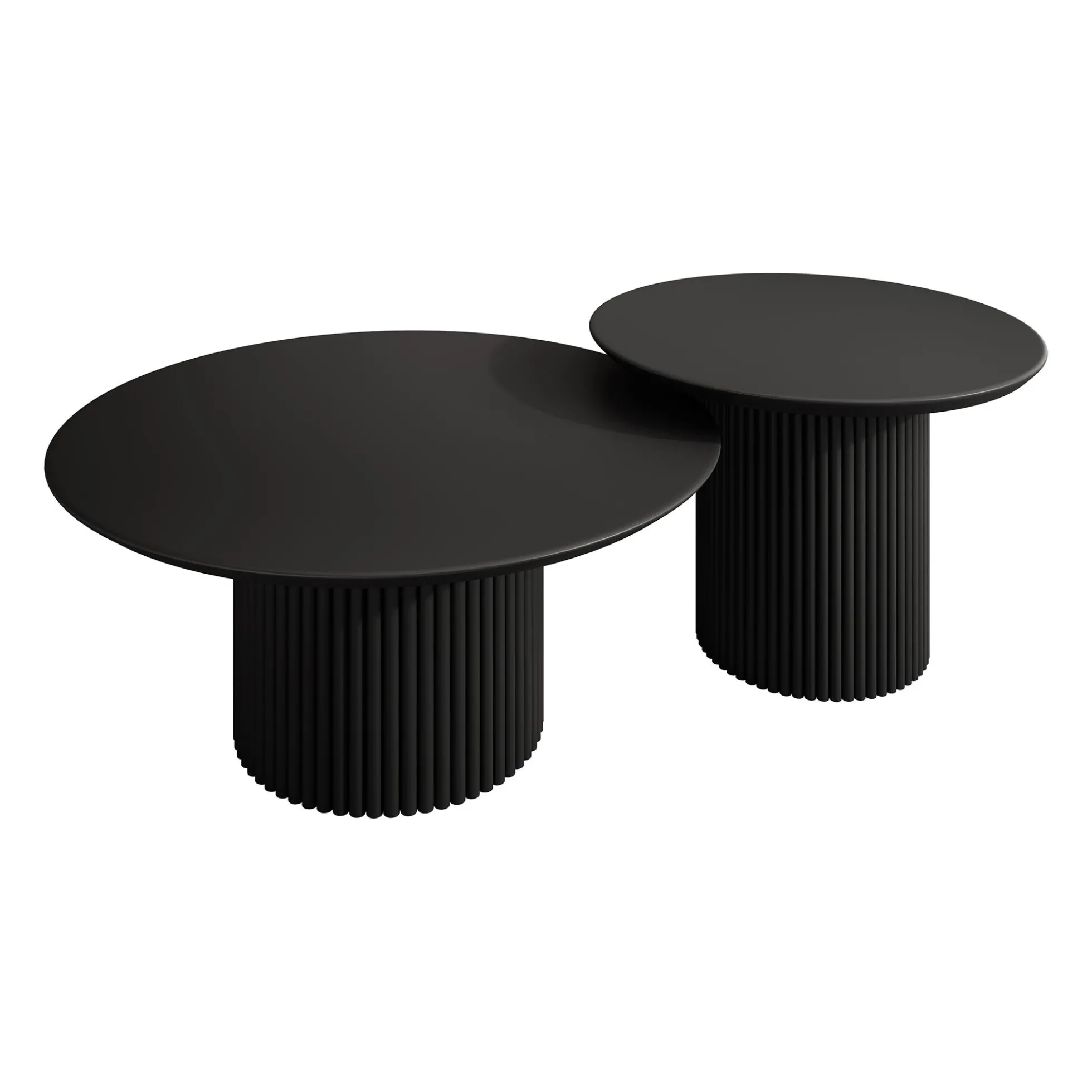 Mixx - Salontafel set van 2 - Zwart - 80x36 cm