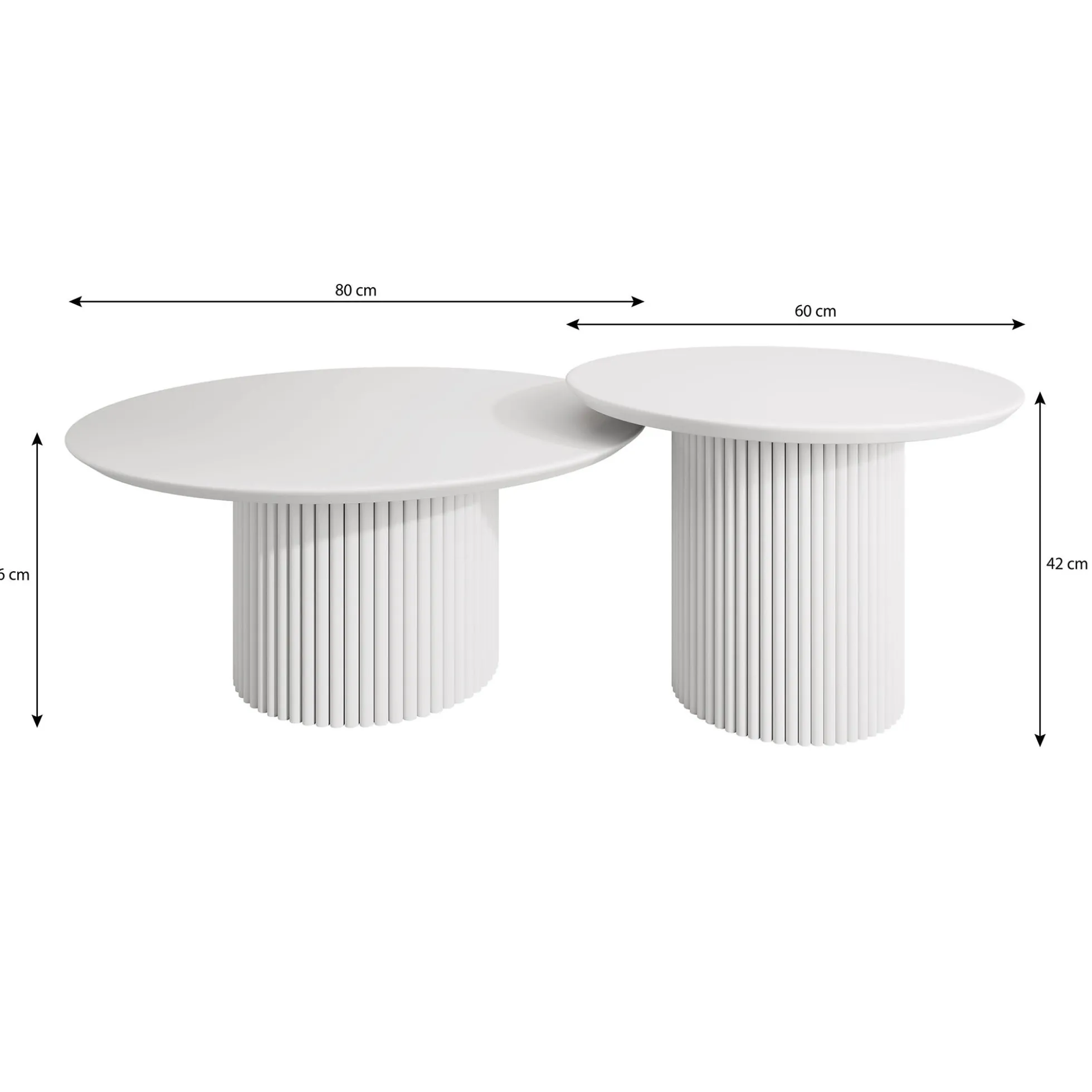 Mixx - Salontafel set van 2 - Walnootpatroon - 80x36 cm