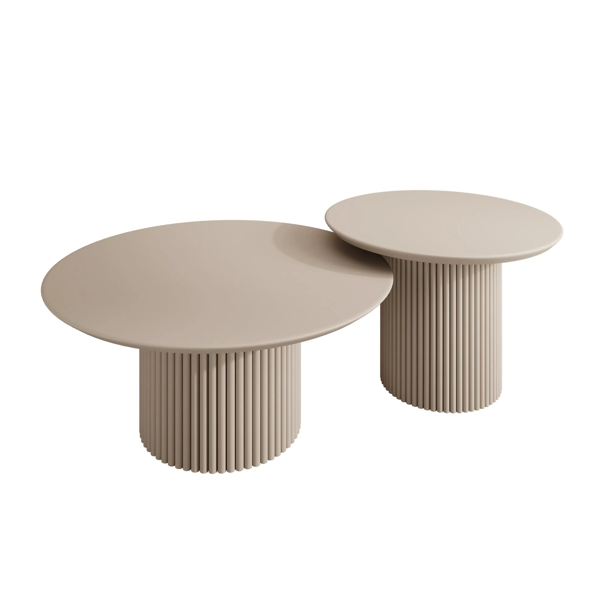 Mixx - Salontafel set van 2 - Beige - 80x36 cm