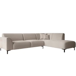 Moana - Hoekbank 4-zits met chaise longue - Teddystof beige - Rechts