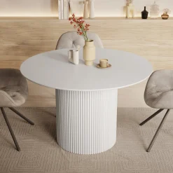 Modena - Eetkamertafel - Wit - 120x120x76 cm