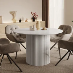 Modena - Eetkamertafel - Wit - 120x120x76 cm