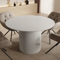 Modena - Eetkamertafel - Wit - 120x120x76 cm